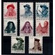 PORTUGAL 1947 Yv 688/95 SERIE COMPLETA NUEVA MINT MUJERES TRAJES TIPICOS MUSICA, RARA 185 EUROS BAJISIMA BASE